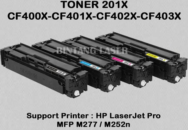 Refill toner HP 201X CF400X CF401X CF402X CF403X untuk HP LaserJet Pro M277 M252n Bintang Laser