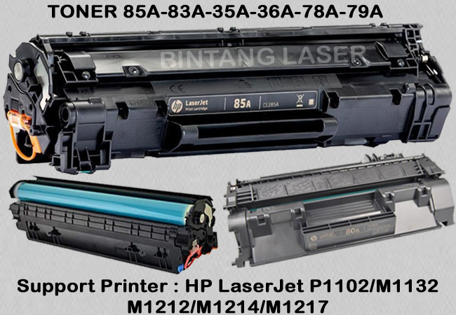 Harga Toner HP 85A 35A 36A 78A 83A 79A 80A Murah