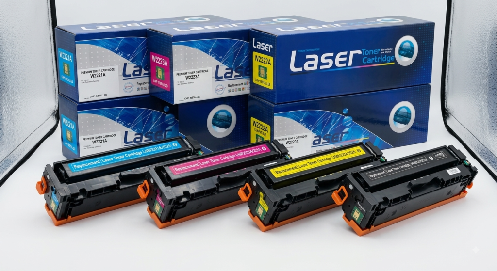 Toner Compatible HP 222A W2220A W2221A W2222A W2223A Lengkap 4 Warna